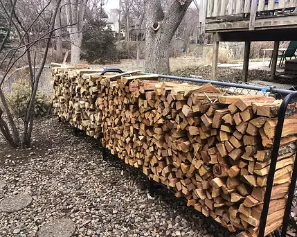 Outdoor firewood stacks